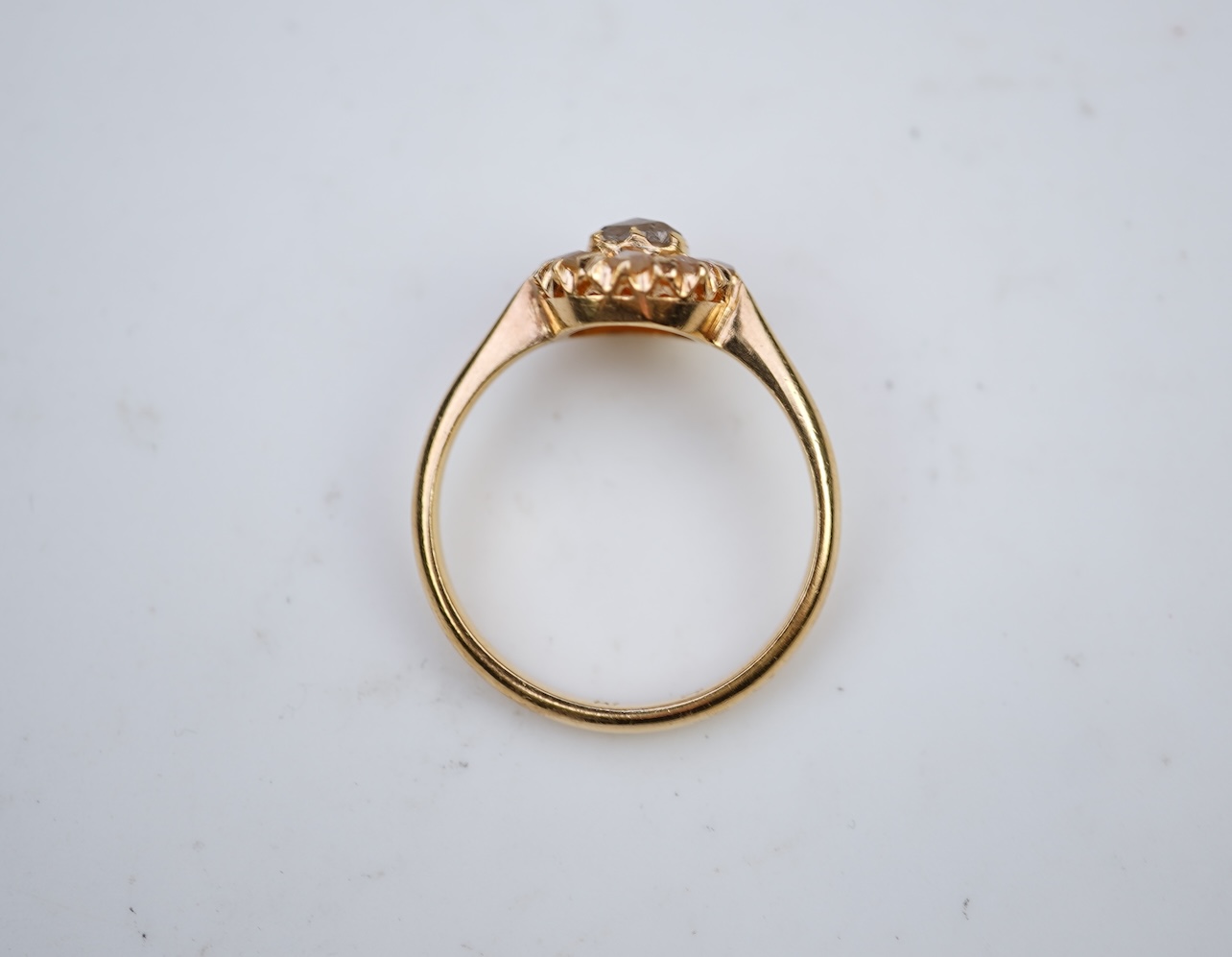A diamond ring, late 19th century